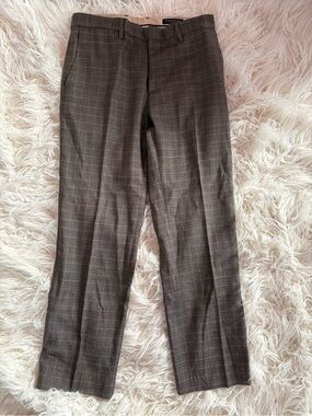 Banana Republic Tailored Slim Fit Plaid Wool Dress Pants 32x32 Men’s Career